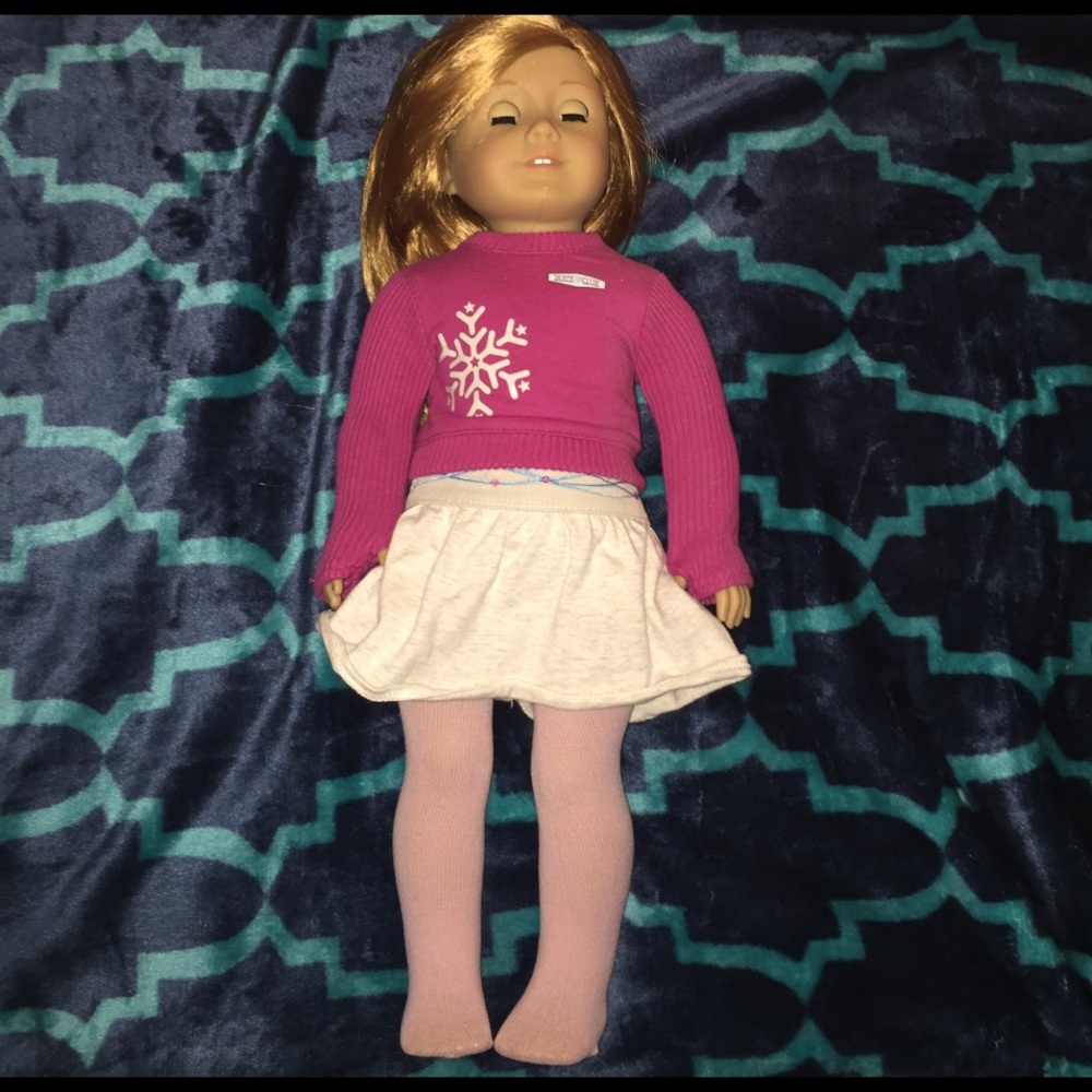American girl doll (Mia 2008) set and dog