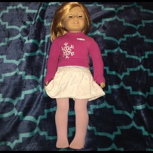 American girl doll (Mia 2008) set and dog