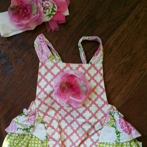 Purrfect Romper with matching headband