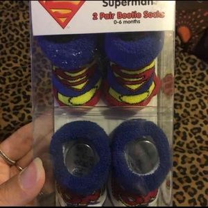 Baby boy superman booties