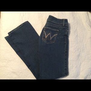 Wrangler Mae Booty Up blue jeans.