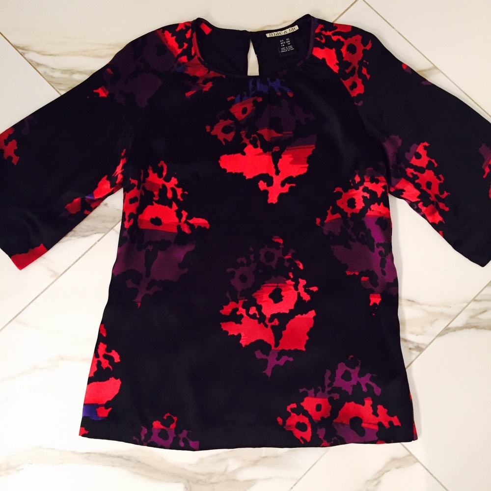Ombré ikat 100% Silk Blouse