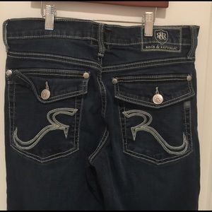 Rock & Republic dark wash jeans 30x32 EUC