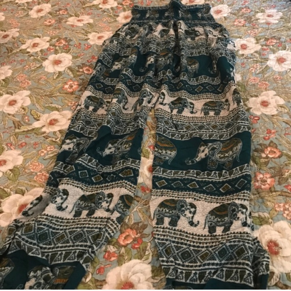 The Elephant Pants - Green/White