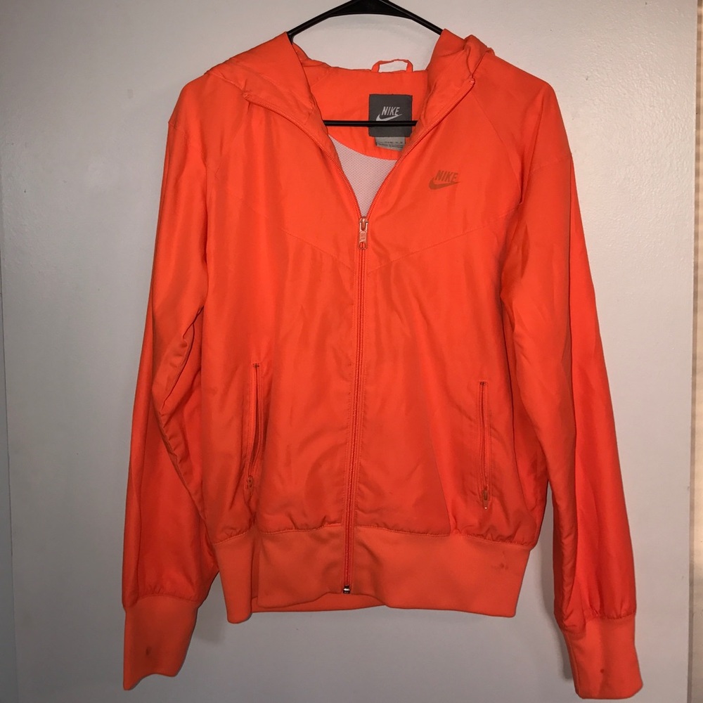 Blaze orange lightweight Nike jacket