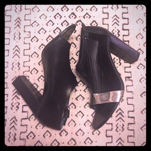 Tibi Elliot Asymmetrical Chunky Heel Sandals