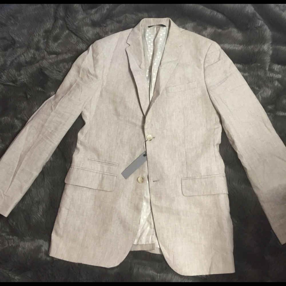 Core Natural Linen Perry Ellis Blazer Size 38R