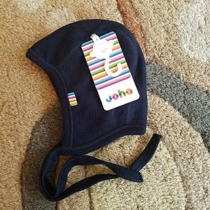 Joha wool baby pilot hat. Navy blue