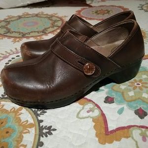 Dansko button clogs