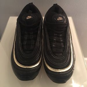 Women's Nike AirMax 97 sneakers black and gold 8.5