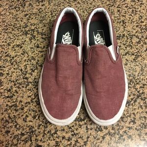 Vans slip ons (maroon)