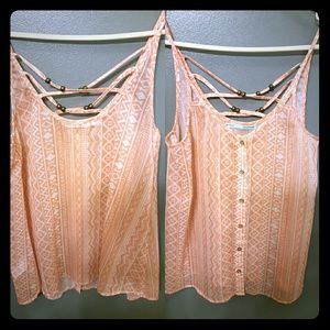 Sheer Button Up Tank