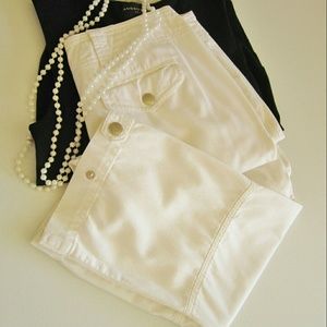 LRL White Cargo Pants 6 Cotton Blend