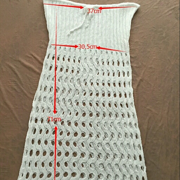 Women Beach Dress Floatsuit Mesh Hollow Crochet - Picture 3 of 4