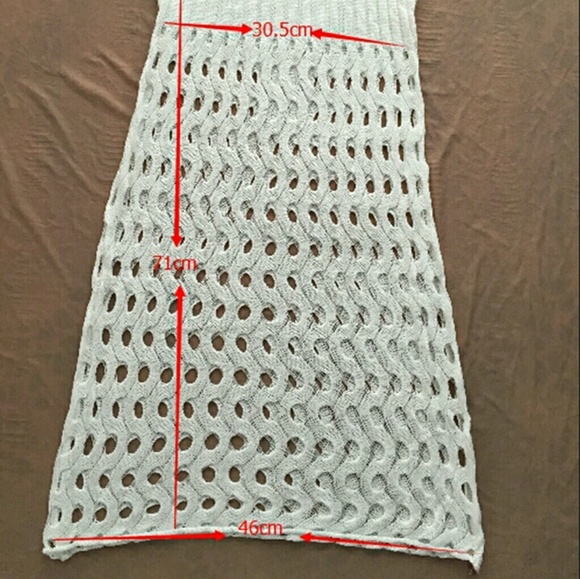 Women Beach Dress Floatsuit Mesh Hollow Crochet - Picture 4 of 4