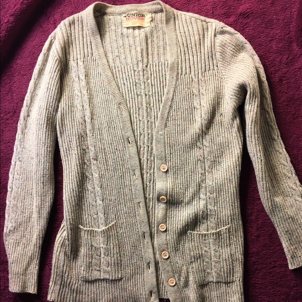 A small tan cardigan
