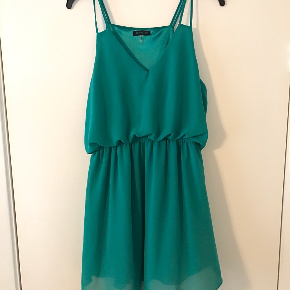 Teal Mini Dress