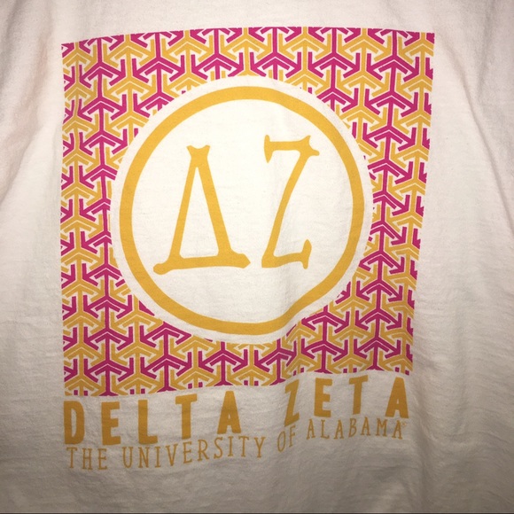 Tops - Large Delta Zeta T shirt long sleeve pocket