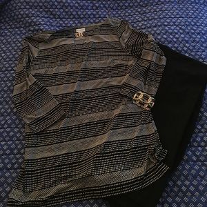 Black/ White Jaclyn Smith Blouse