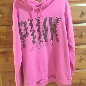 Victoria's Secret PINK leopard oversized hoodie!