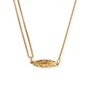 Alex and Ani Feather Pull Chain Necklace