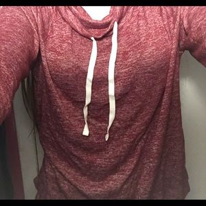 Burgundy turtle neck sweater