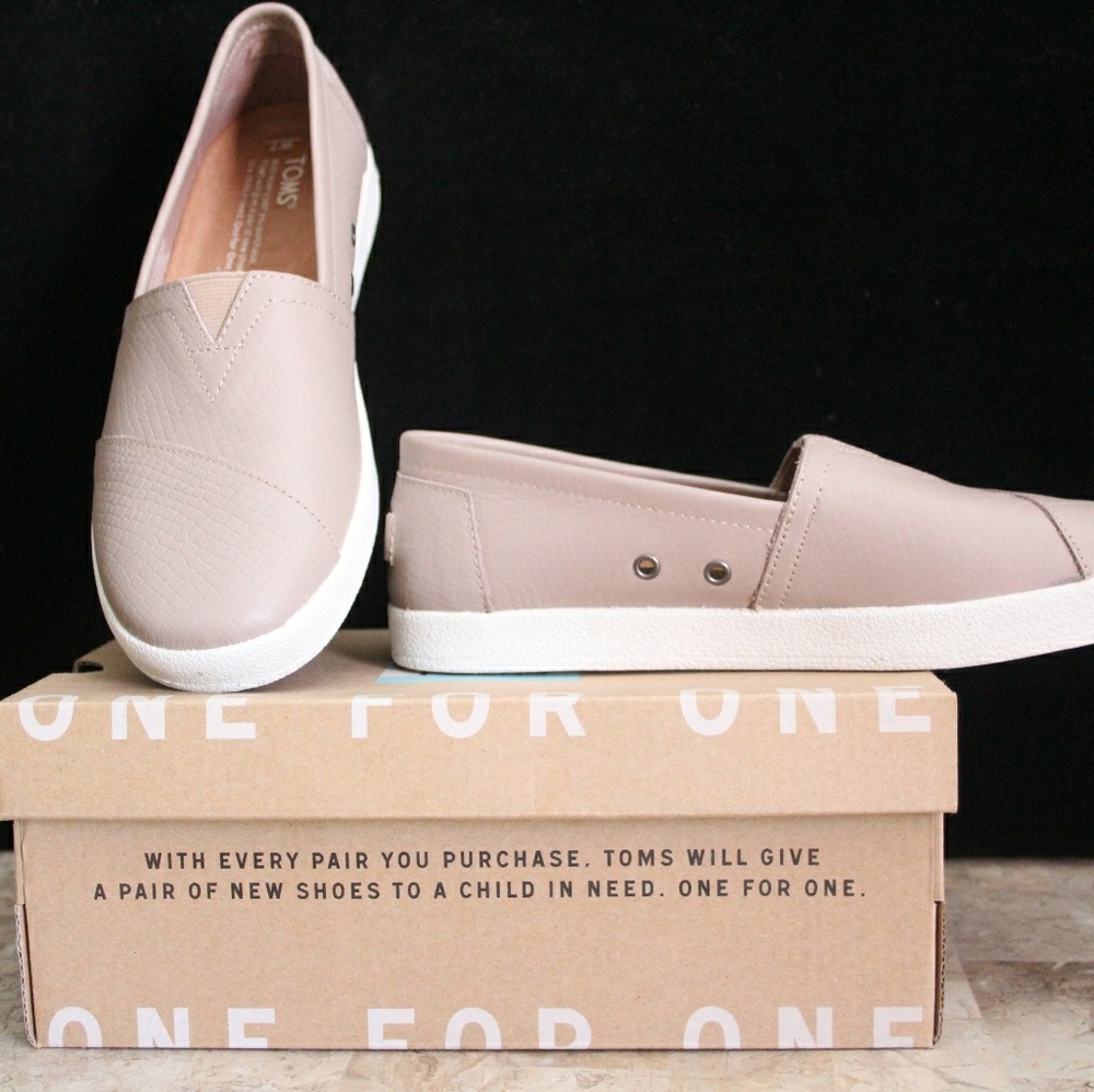 Tom's stucco color slipon shoes
