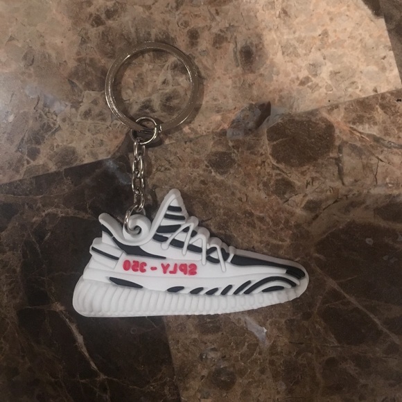 yeezy zebra keychain