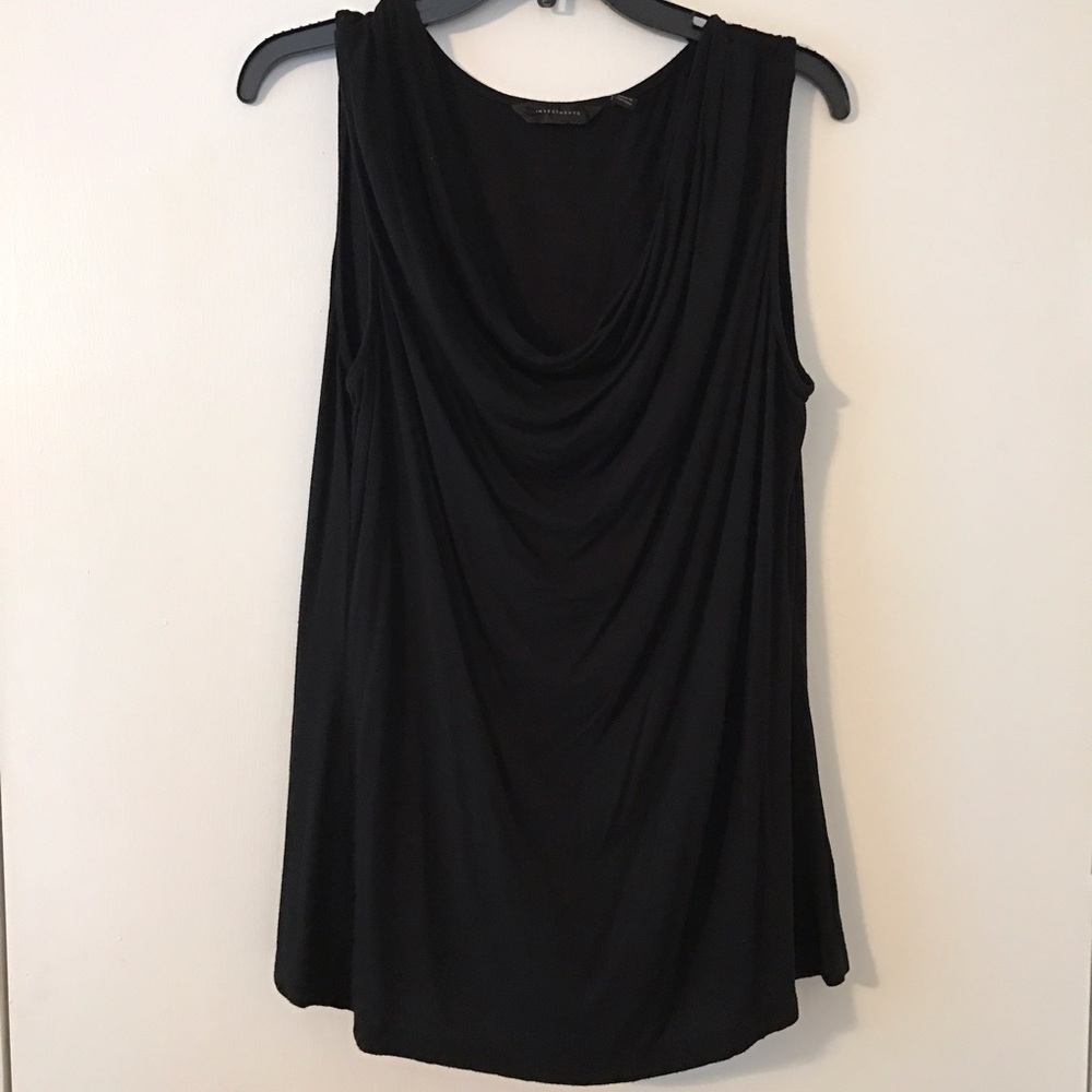 Black Slouch Neck Tank Top