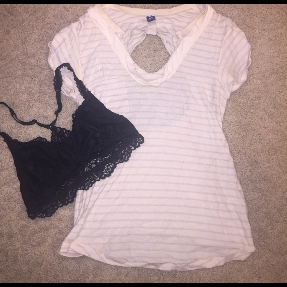 Free People top with cutout in the back