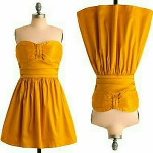 Modcloth tasteful in turmeric dress