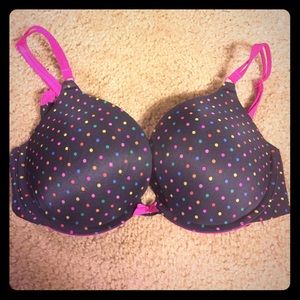 Polka dot push up bra