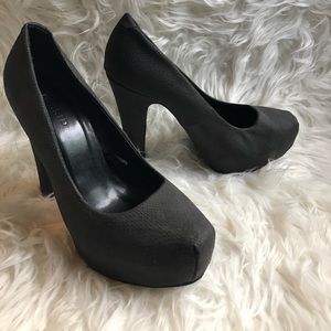 Torrid gray snake embossed heels wide width