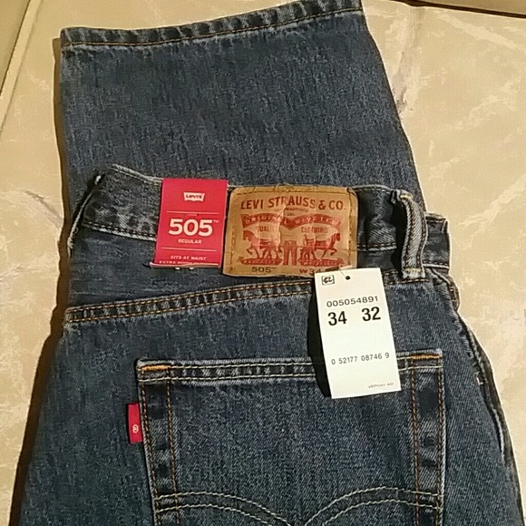 Men's Levis 505 regular straight leg 34/32 - Picture 2 of 2