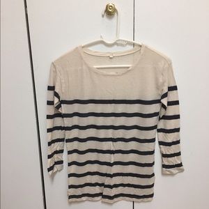 ❌ SOLD ❌ J. Crew Striped 3/4 Sleeve Boatneck Tee