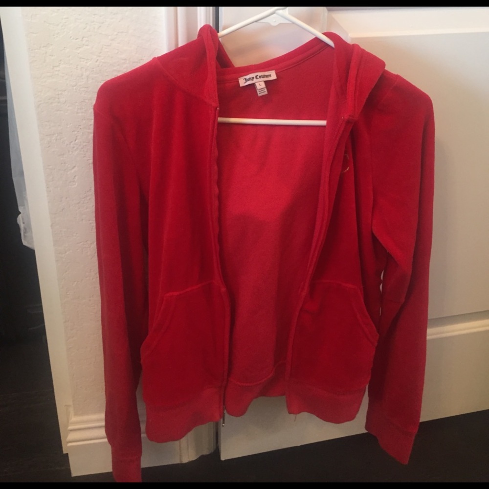Red Juicy Couture track suit set SIZE L
