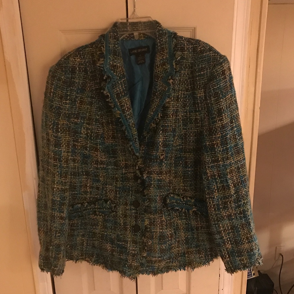 Blue plaid blazer