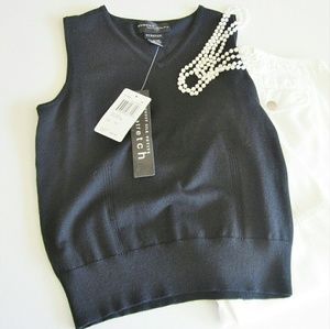 August Silk PS Black Stretch Sleeveless Shirt