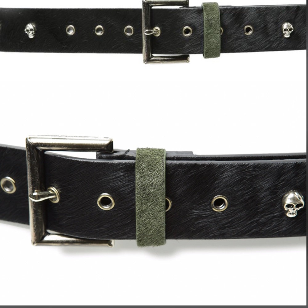 Zara vegan leather belt 💀