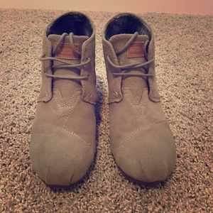 Women's TOMS ankle bootie wedges