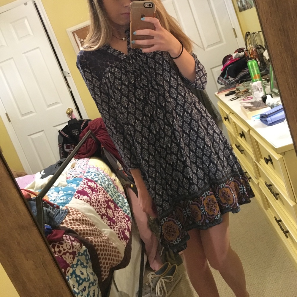 Blue shift dress
