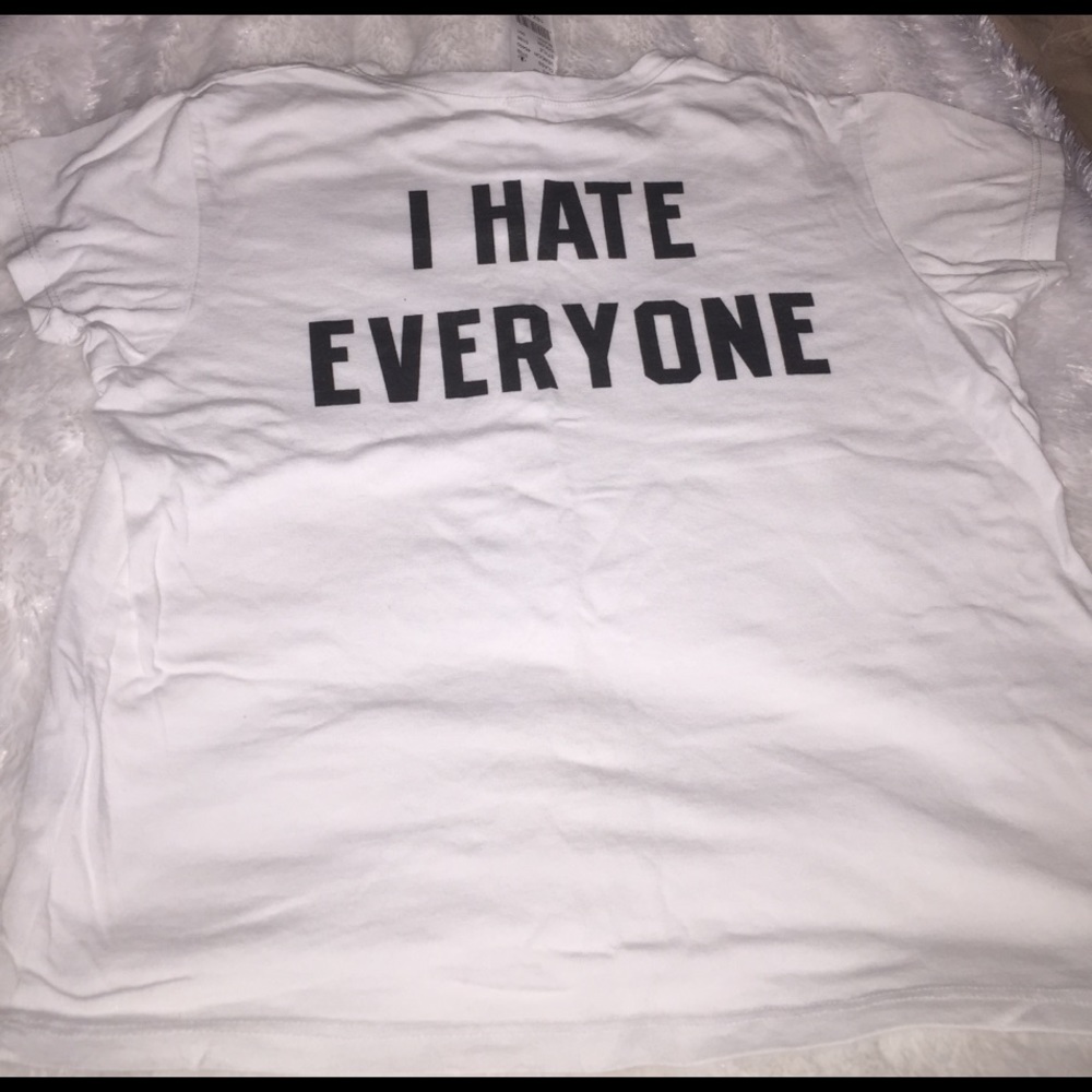 BRAND NEW I Hate Everyone Crop Top Shirt