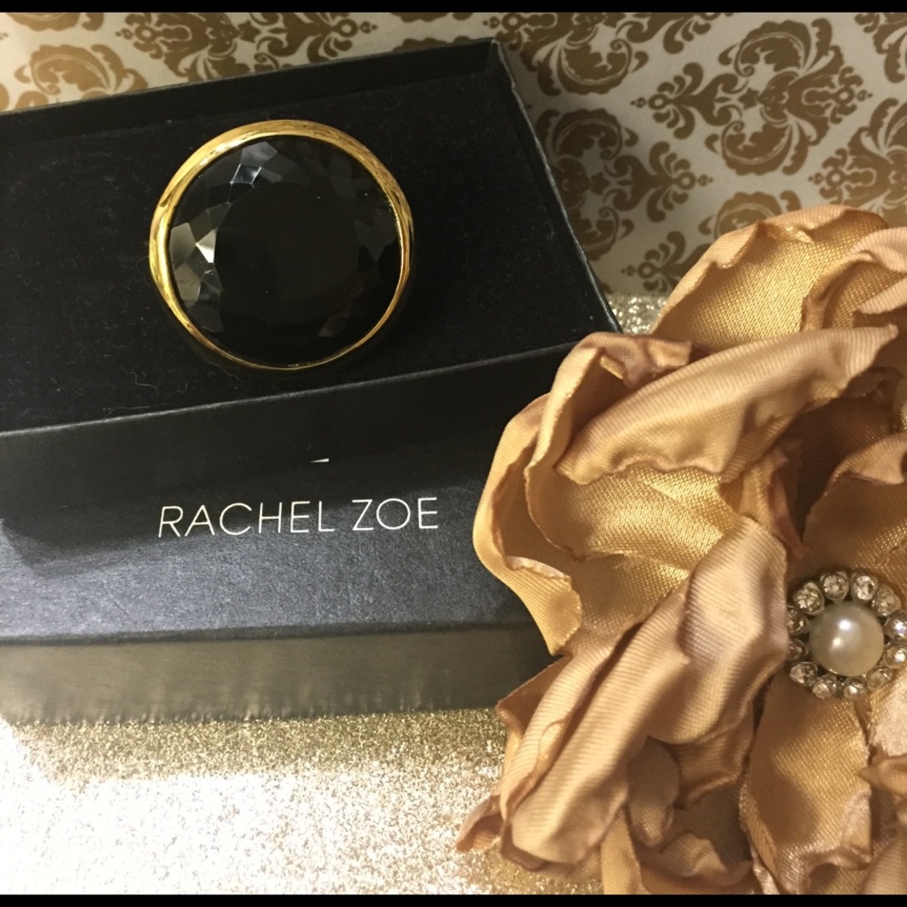 RACHEL ZOE BLACK & GOLD RING