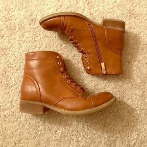 Short brown booties