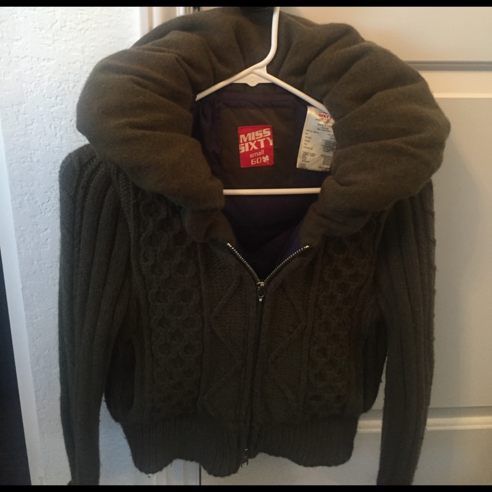 Miss Sixty puffer jacket with knitted exterior