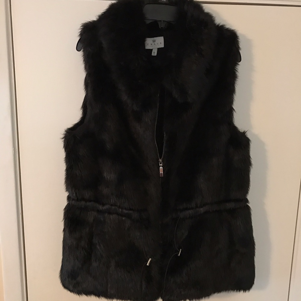 CHAUS Faux Fur Vest