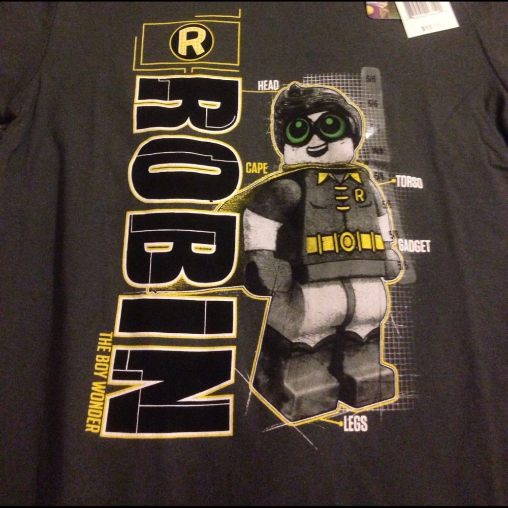 Robin Lego Batman Boy's T Shirt Size 5/6 BNWT
