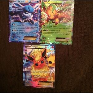 3 ex Pokémon cards