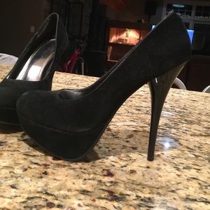 Black platform high heels