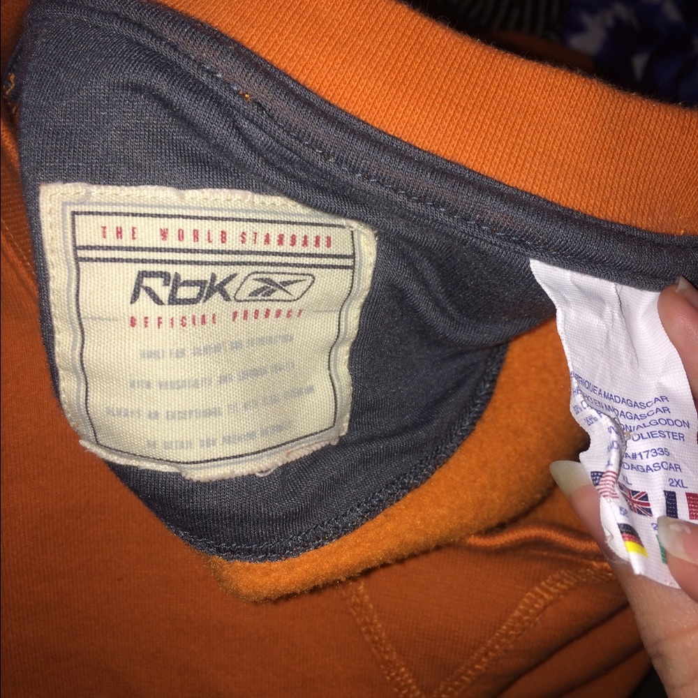 Orange Reebok sweater - Picture 3 of 3
